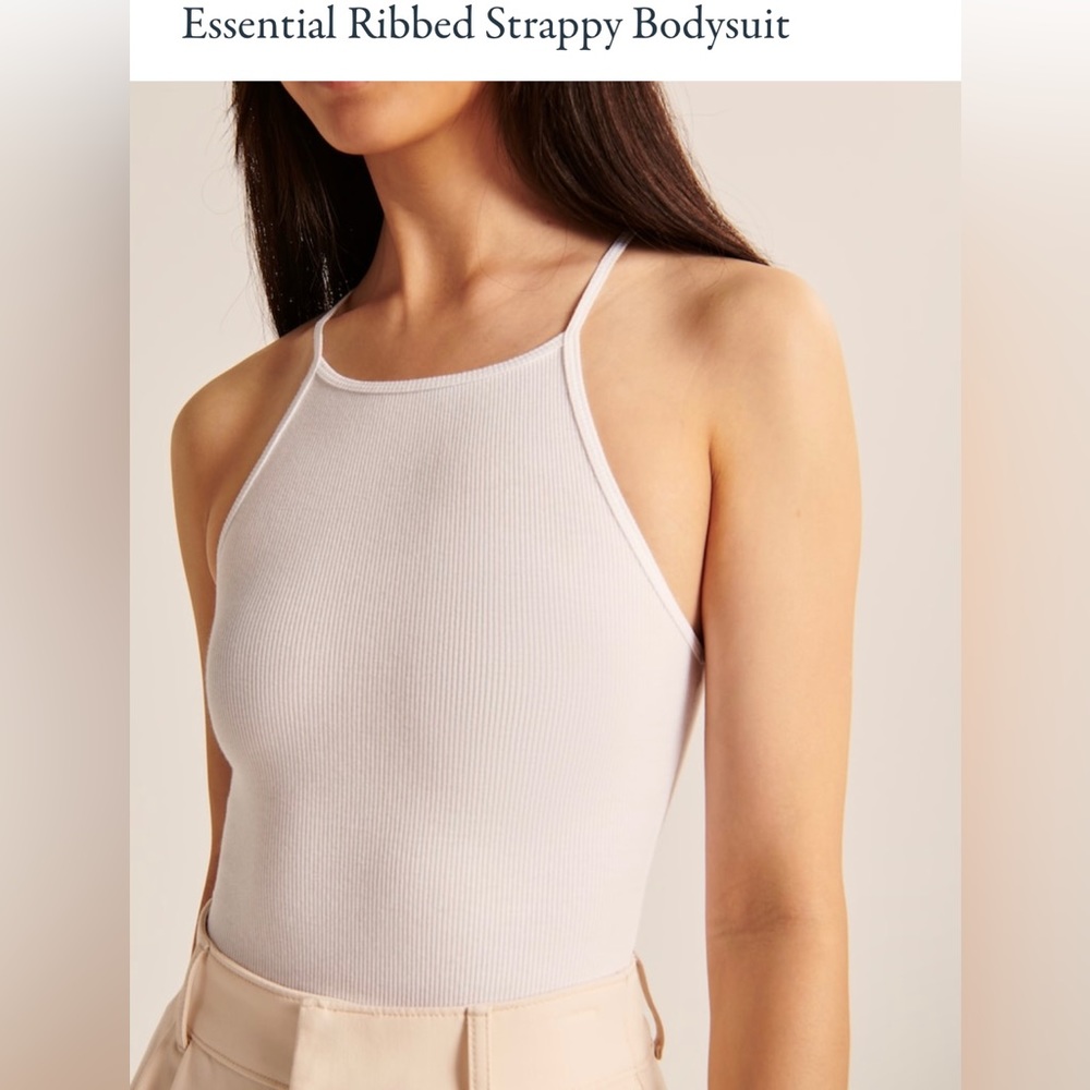 Abercrombie & Fitch Essential Ribbed Strappy Bodysuit